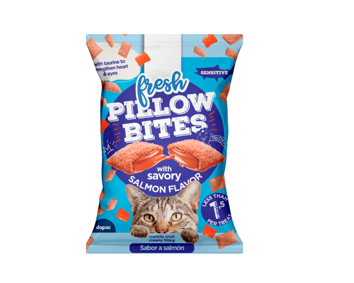 Snacks para Gatos Bocaditos Crujientes Rellenos de Salmón